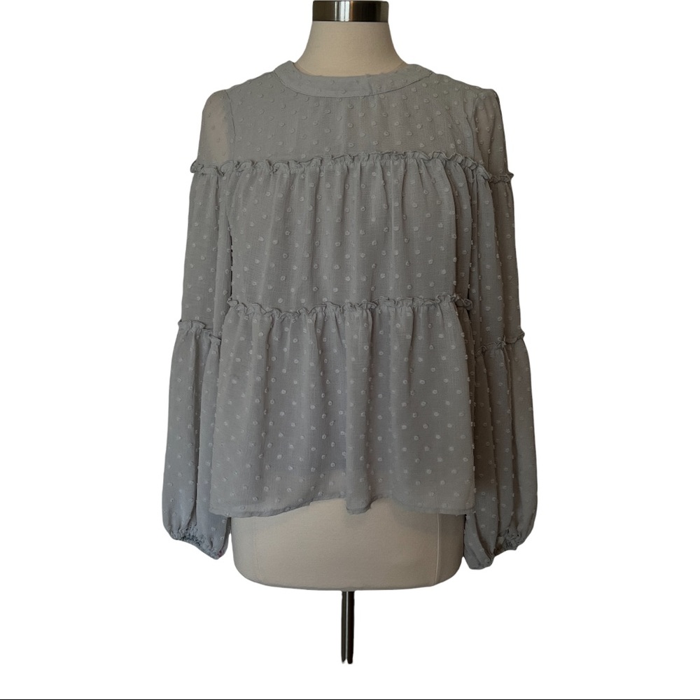 Listicle Woman’s Swiss Dot Tiered Top
